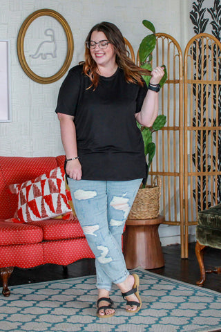 Curvig Basic Modal Tee, Black